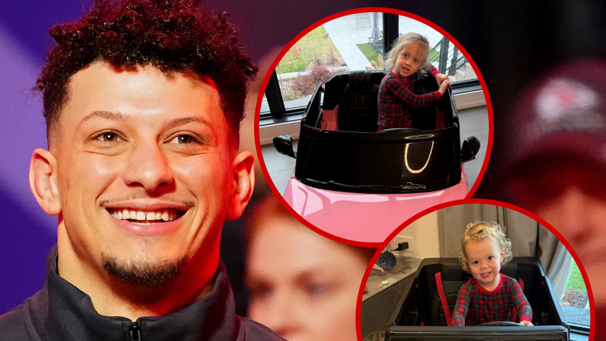 Patrick Mahomes' children get mini cars for Christmas