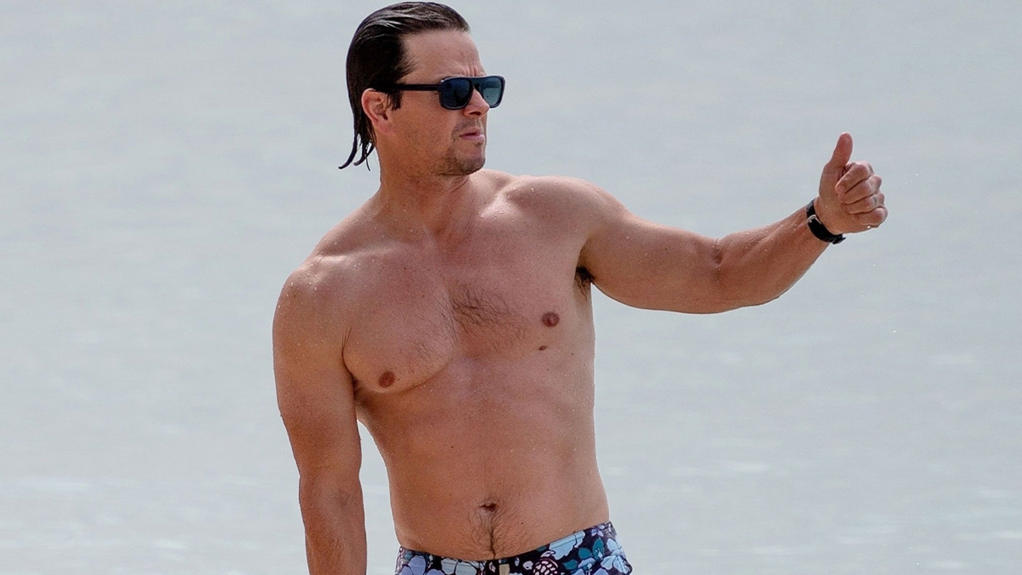 Mark Wahlberg shows off his ripped body during Christmas vacation in Barbados