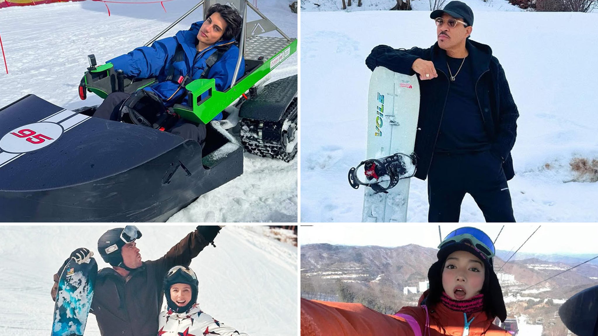 Celebrities do winter sports… Ready, set, snow!