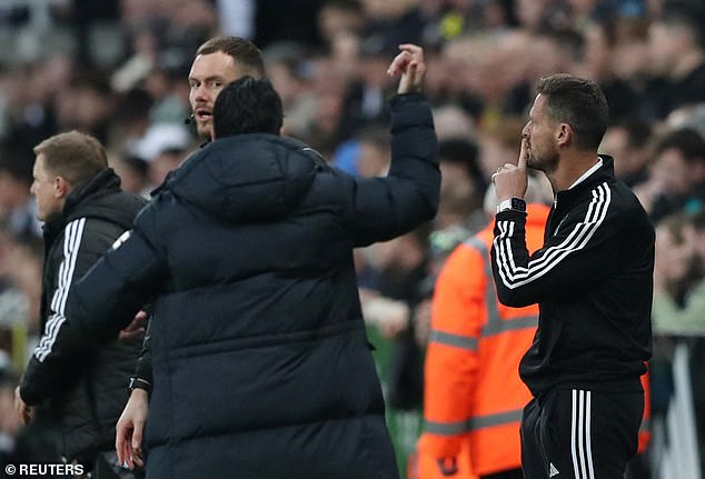 Revealed: Newcastle players and Jason Tindall were involved in a 20-MEN melee at half-time of their 3-0 win against Aston Villa, in which Eddie Howe's assistant was sent off.