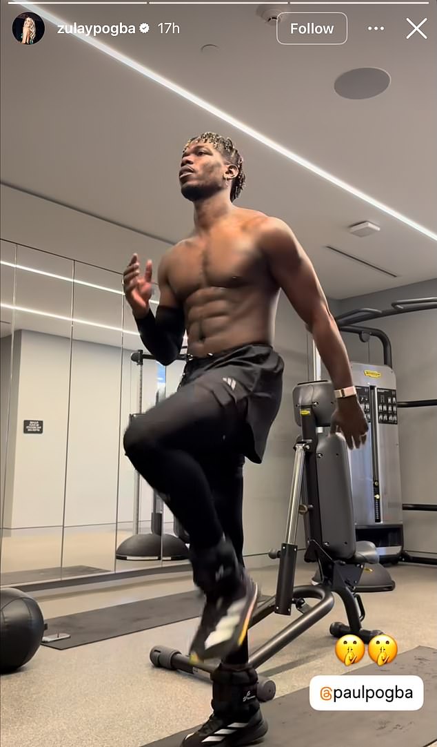 Paul Pogba shows incredible physique as he steps up preparations to return from doping ban in Miami and Frenchman 'hopes to join a club in January'