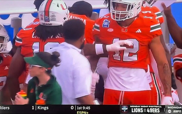 Shocking moment: Miami football players fight on sideline during Iowa State bowl game