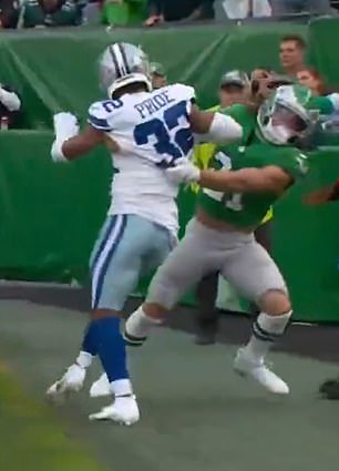 Cowboys-Eagles descends into chaos with three players ejected after wild bench fight