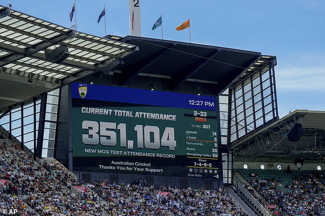 Incredible scenes as 87-year-old record is broken in Boxing Day test