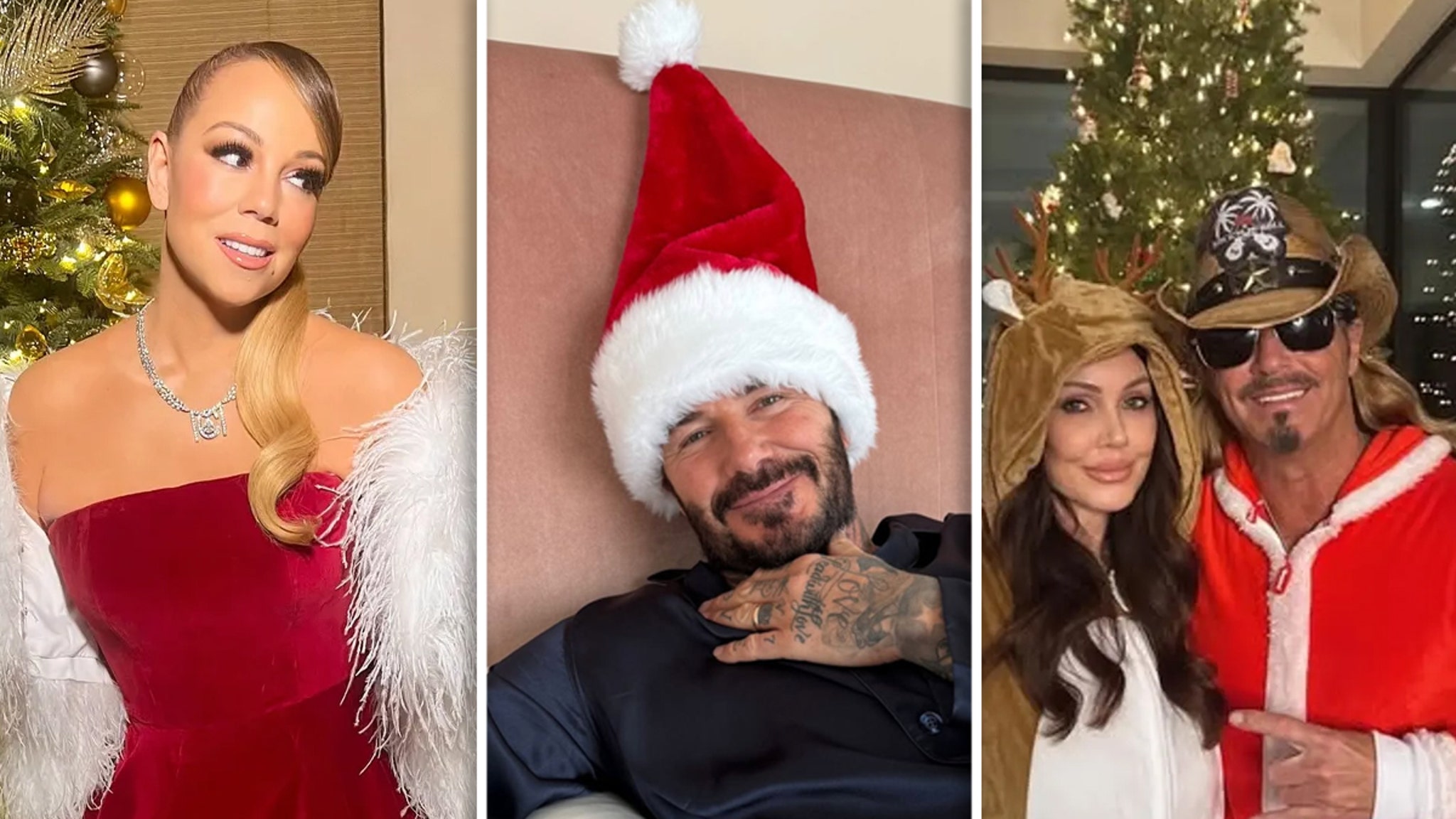 Celebrities are getting into the festive mood for Christmas 2024