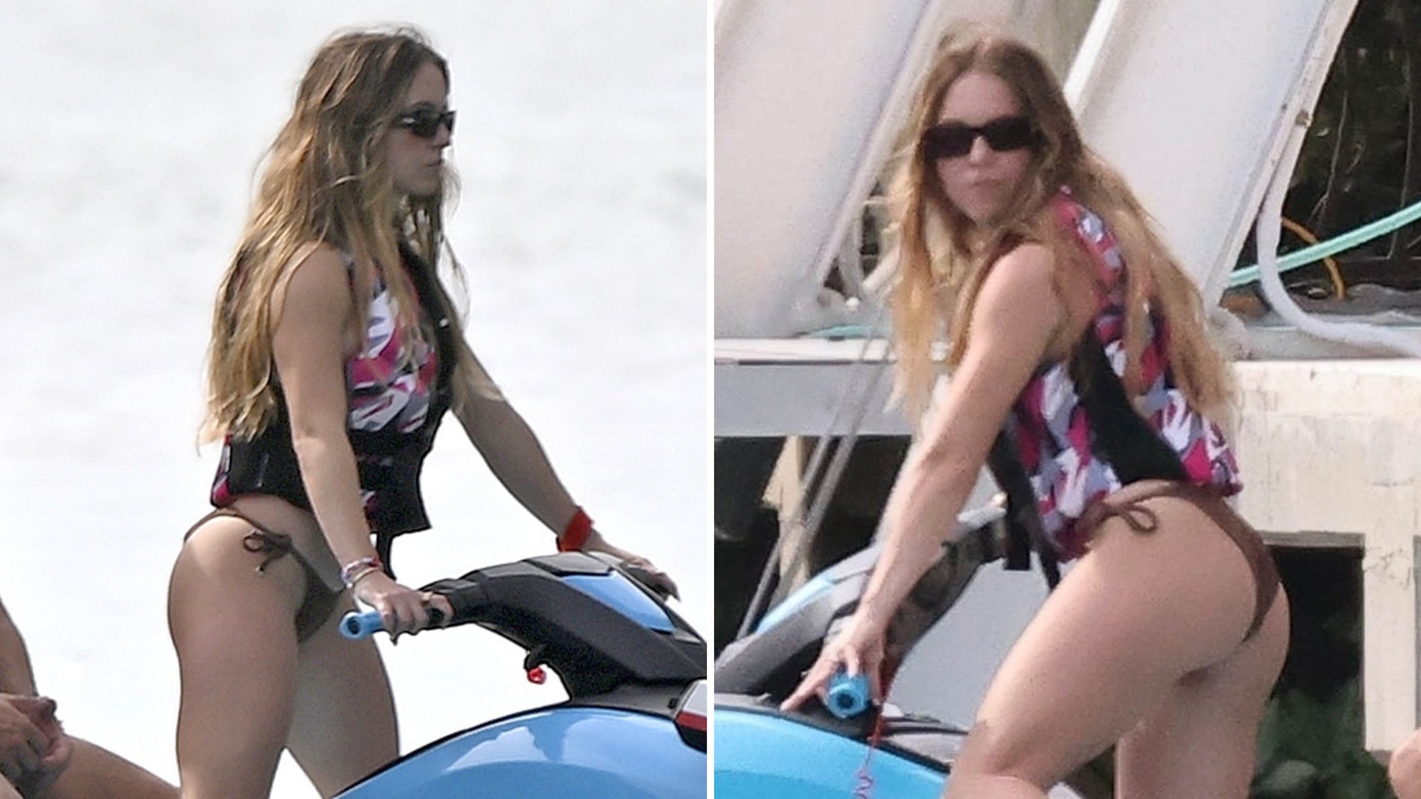 Sydney Sweeney shows off her jacked body in a bikini on a jet ski adventure