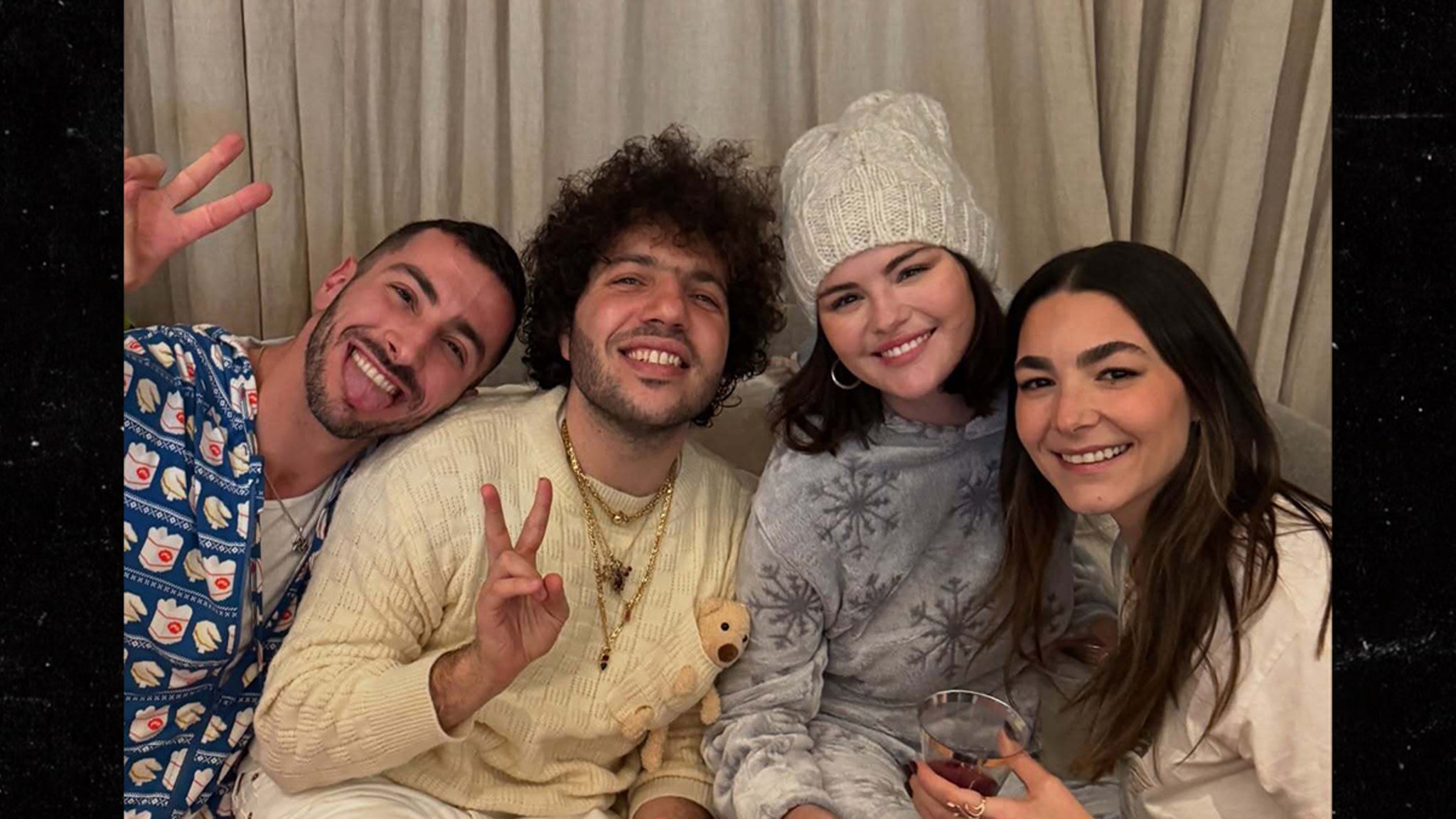 Selena Gomez and her fiancé Benny Blanco celebrate Hanukkah together in New York