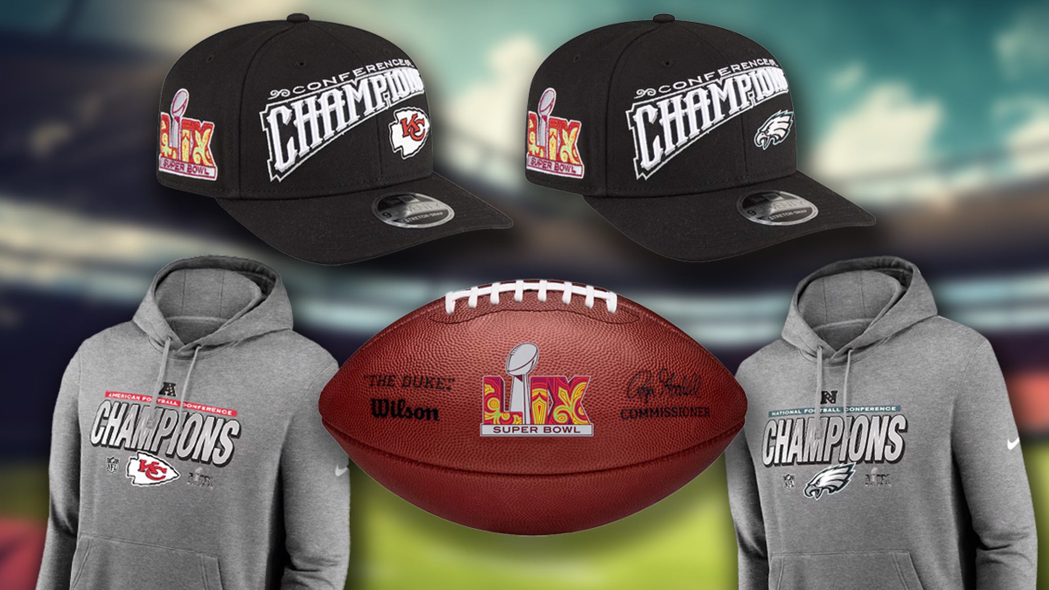 Super Bowl Lix Merch for Chiefs, Eagles & NFL fans