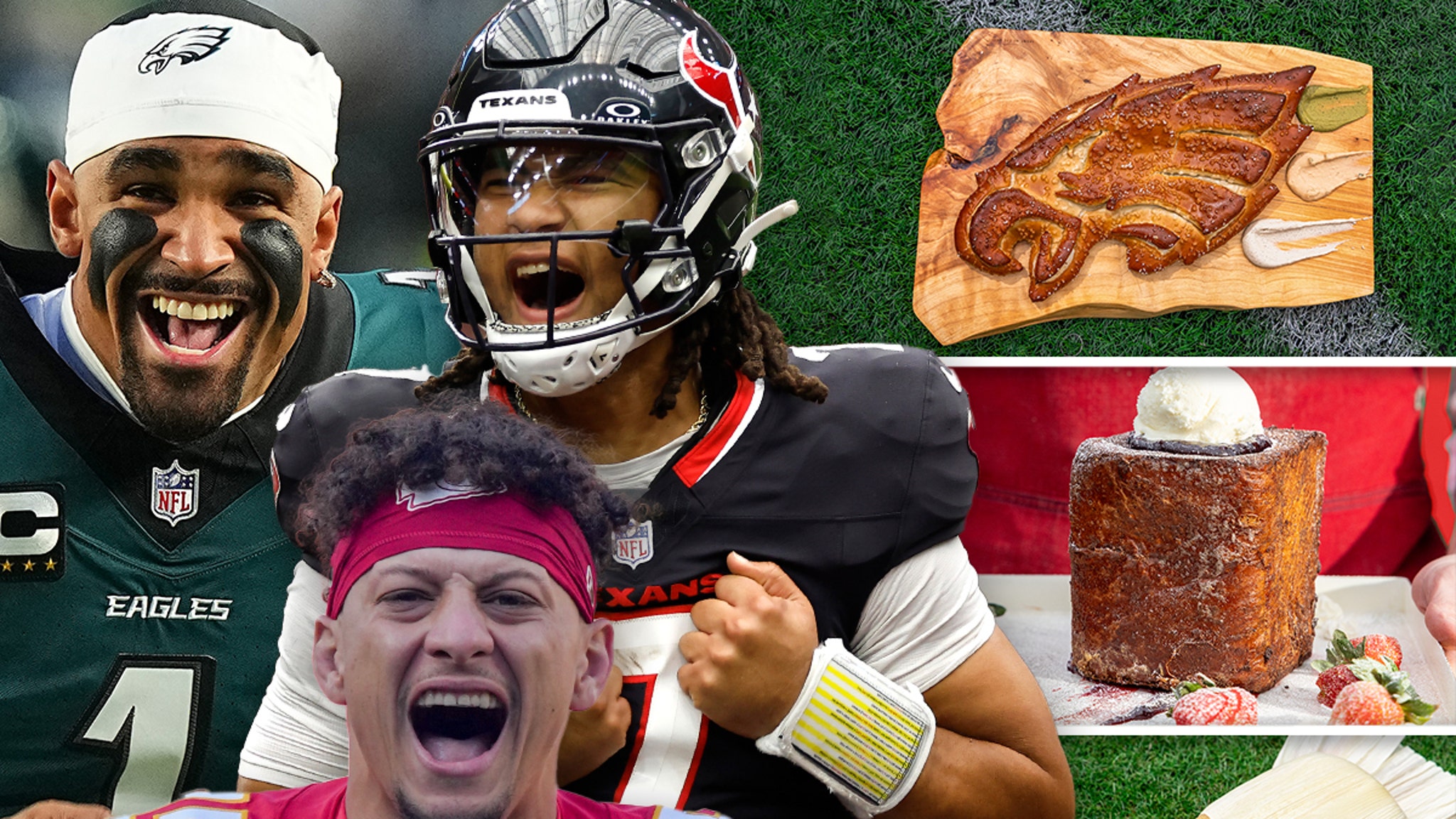 NFL Teams Unveil Special Playoff Dishes, Giant Pretzels and Giant Tamales!