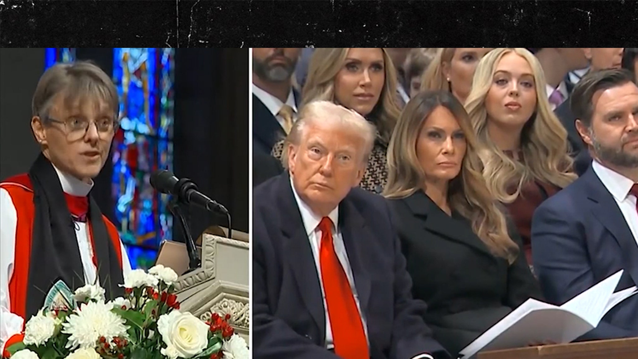 Donald Trump was criticized by the bishop for his politics during the church sermon