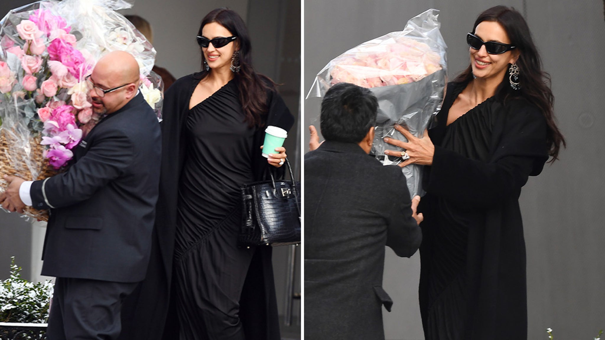 Irina Shayk receives a huge bouquet of flowers for her 39th birthday