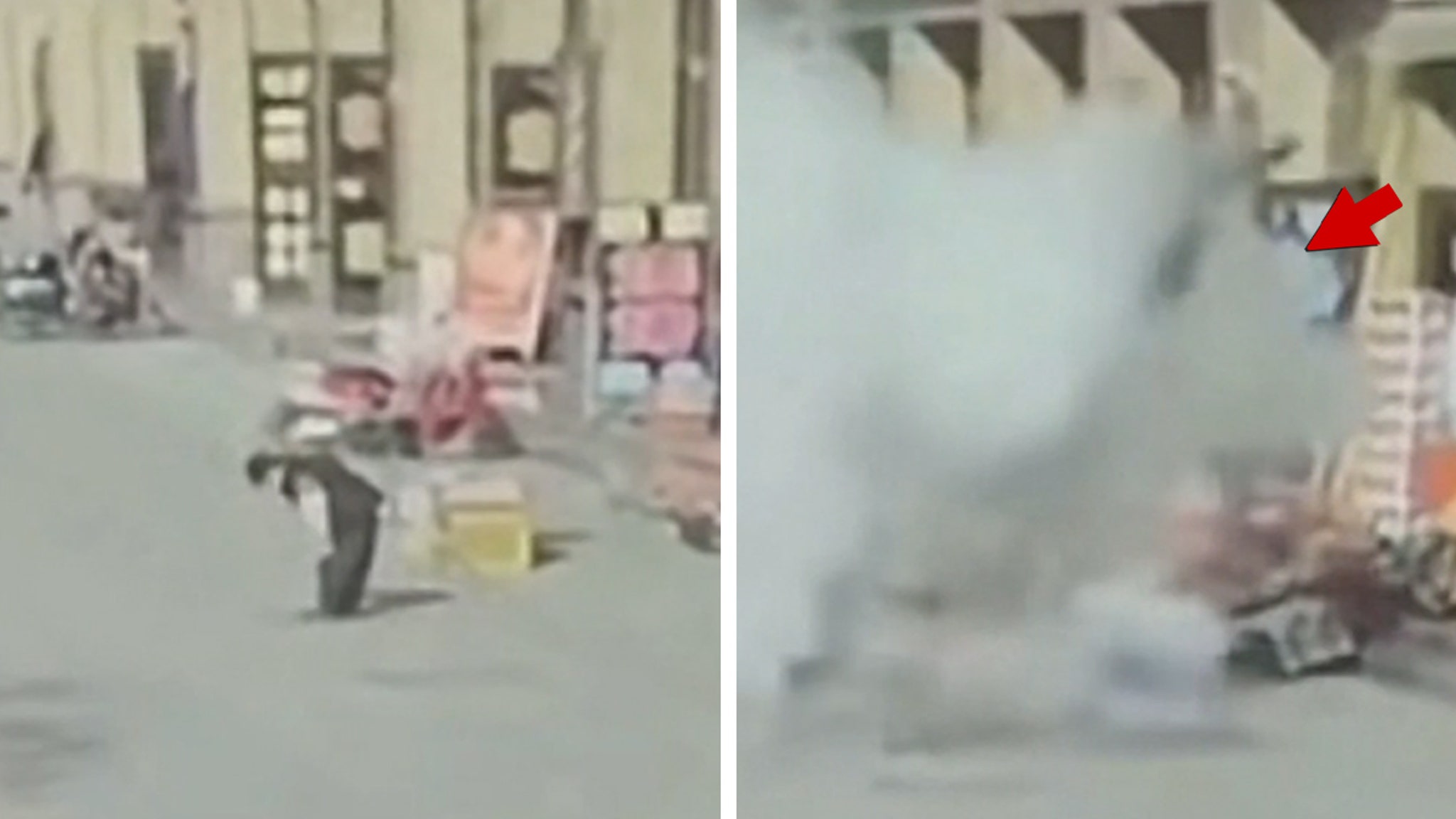 Sewer explosion sends boys flying in China, video