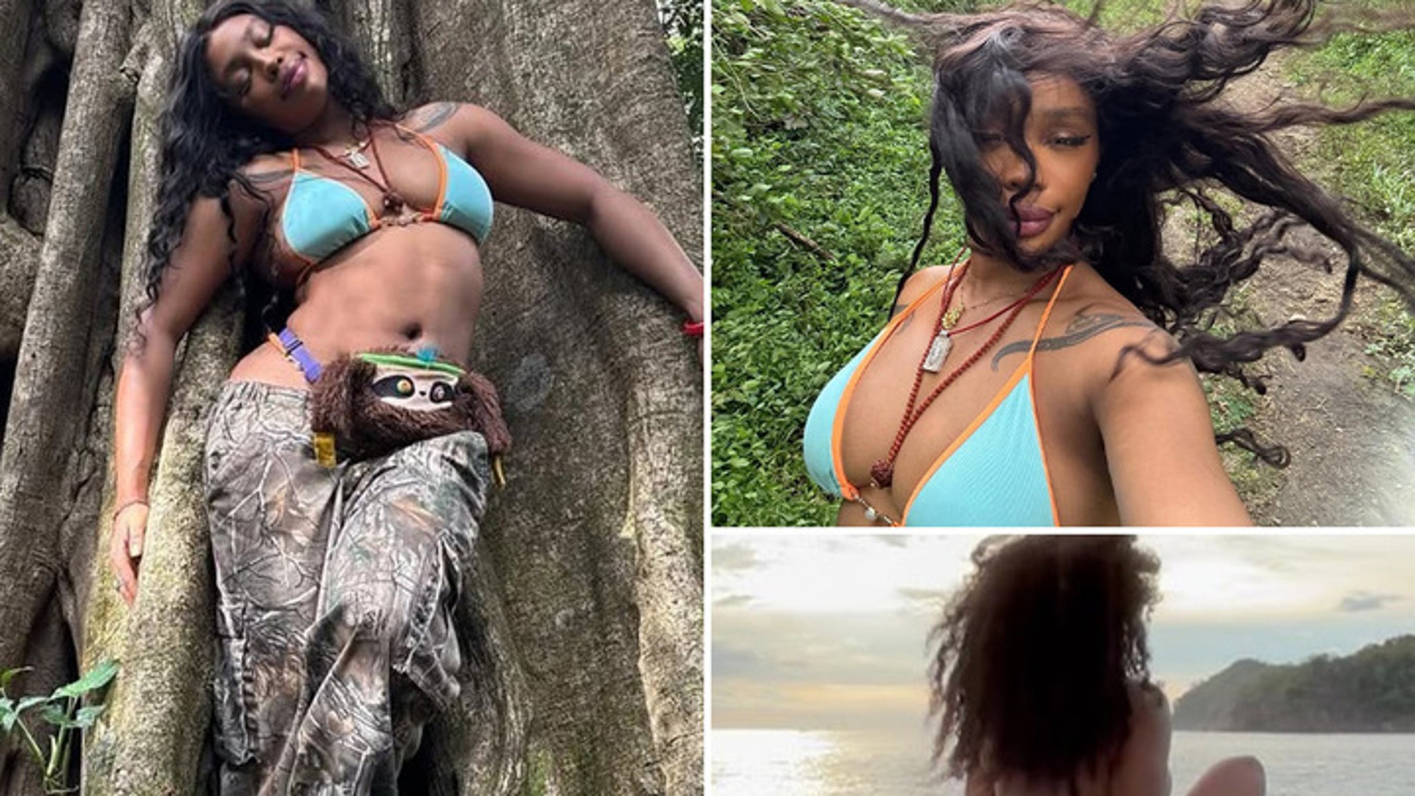 SZA sizzles in a bikini on vacation