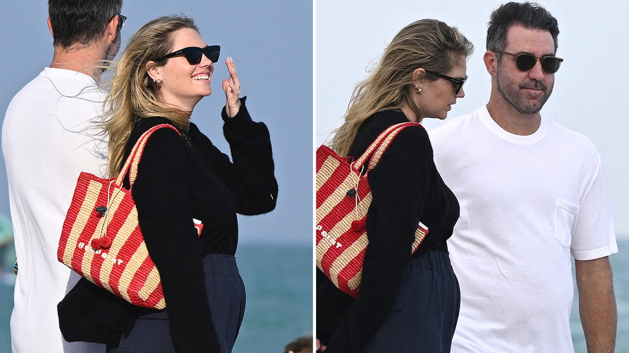 Kate Upton enjoys a low-key date in Miami Beach with her husband Justin Verlander