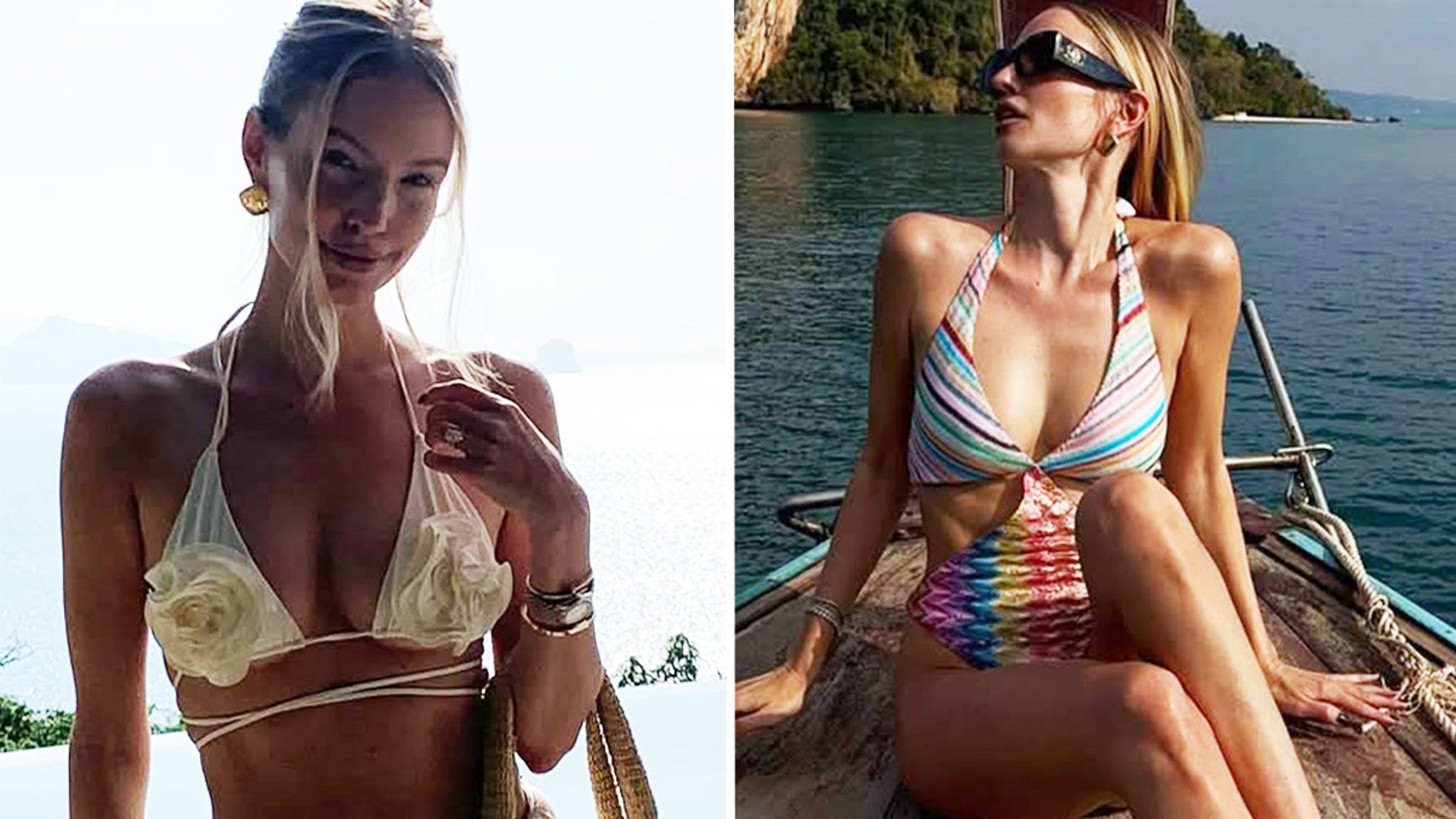 German model Leonie Hanne shows off her sexy body while on vacation in Thailand