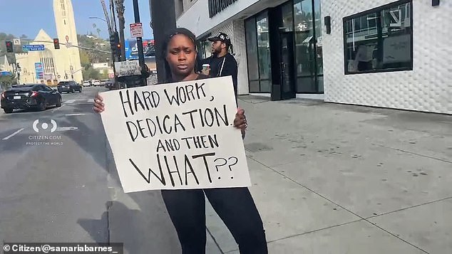 Angry employees on stage at Floyd Mayweather's Los Angeles gym protest, claiming they haven't been paid in weeks