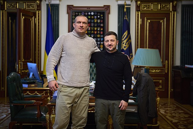 Oleksandr Usyk was welcomed back to Ukraine by President Volodymyr Zelenskyy after victory over Tyson Fury, as the heavyweight champion sends a New Year's message.