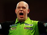 Michael van Gerwen holds off surprise package Callan Rydz to reach the Ally Pally semi-final at the World Darts Championship, as the three-time champion draws with Chris Dobey