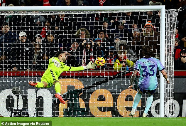 Arsenal goalkeeper David Raya criticized by fans for 'big mistake' against Brentford before making extraordinary goal-line save… from his own mistake!