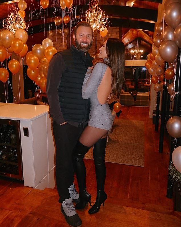 Golf Star Dustin Johnson Celebrates With Stunning Wife Paulina Gretzky at Glitzy New Year's Eve Party