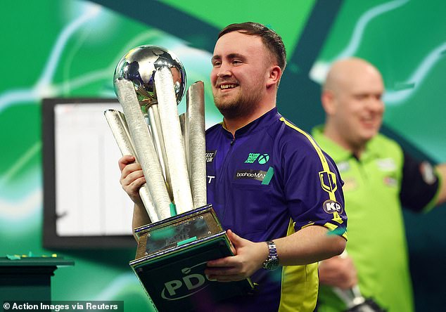 Luke Litter lights up social media with crazy habit during World Darts Championship win over Michael Van Gerwen as memes flood