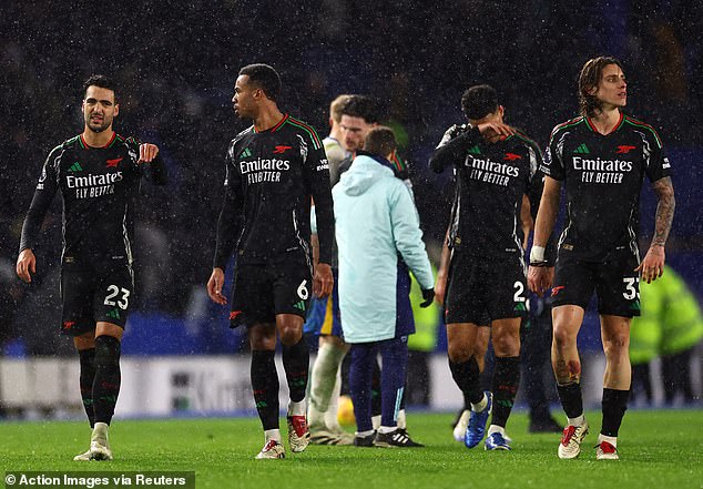 Arsenal “have to go on a Manchester City-type run” to win the Premier League, Jamie Redknapp insists, as one pundit criticizes the Gunners for not putting pressure on Liverpool in Brighton's draw.