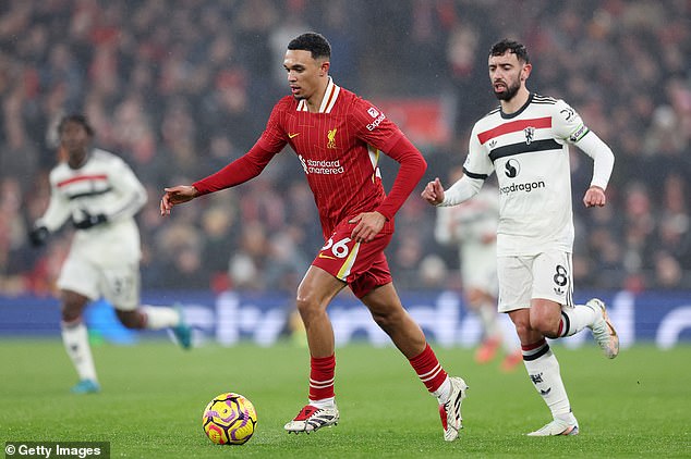 Roy Keane hilariously scorns 'Tranmere' Trent Alexander-Arnold after his first-half display against Man United at Anfield as former Red Devils captain criticizes 'schoolboy's' defense