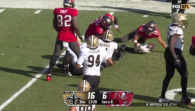 Shocking moment: Buccaneers and Saints players fight, throw punches after late hit on Baker Mayfield