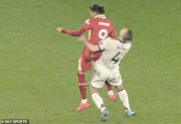 Manchester United fans are furious that Darwin Nunez escaped a red card for a 'dangerous' challenge on Matthijs de Ligt, as the former referee explains why the Liverpool star was NOT sent off