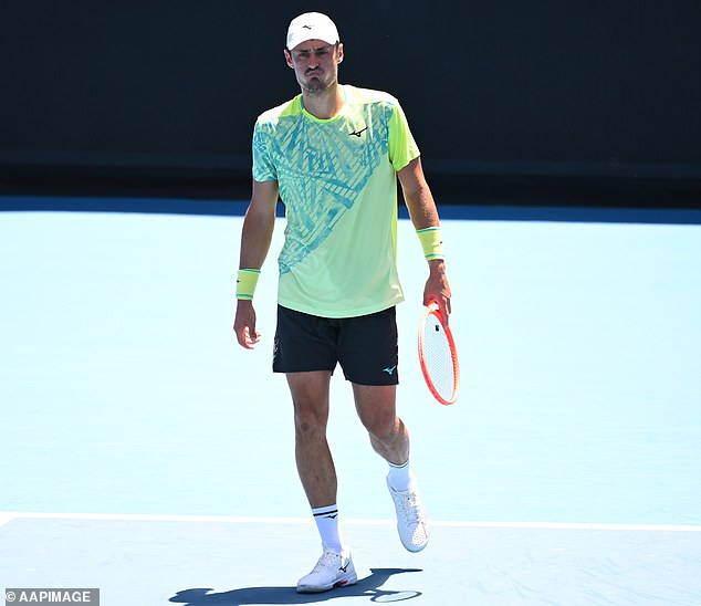 Bernard Tomic's Australian Open comeback attempt ends in disaster, and Lleyton Hewitt's son also struggles