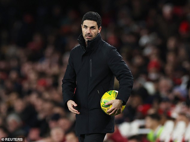 Mikel Arteta bizarrely blames Carabao Cup BALL for Arsenal's missed chances against Newcastle… as he laments that his team “kicked too much over the bar” during their 2-0 first leg defeat.