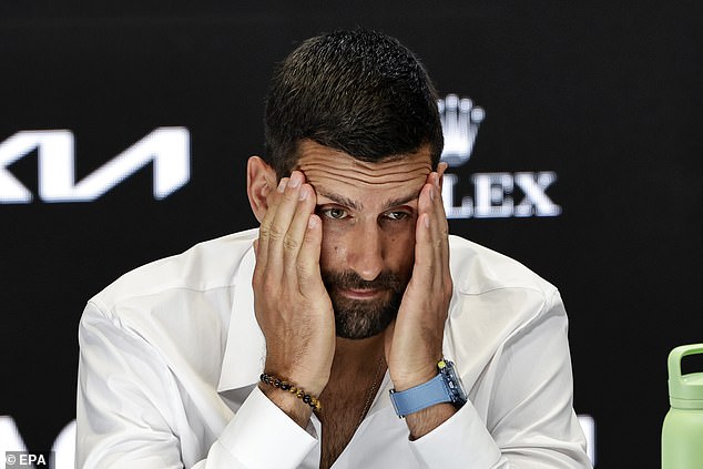 Novak Djokovic refuses to answer questions over explosive 'poisoning' allegations while in 2022 vaccine 'jail' in acrimonious pre-Australian Open press conference