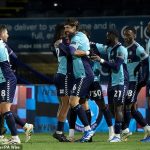 Wycombe 2-0 Portsmouth: Chairboys progress to FA Cup fourth round thanks to first-half goals from Brandon Hanlan and Sonny Bradley against Championship visitors