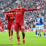 Trent Alexander-Arnold scores stunning goal against Accrington Stanley as Liverpool star hits back at critics after Man United nightmare amid contract saga