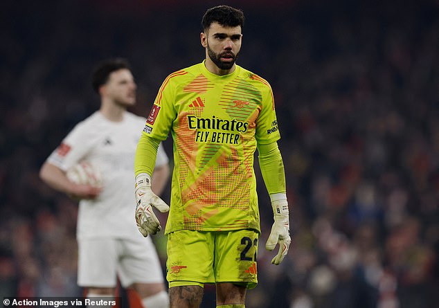 Fans criticize David Raya for his comical penalty shootout antics as the Arsenal goalkeeper dived the wrong way for EVERY Man United penalty in the FA Cup third round defeat.