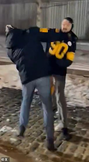 Steelers fans seen fighting with each other following playoff humiliation against bitter rivals Ravens