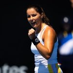 Britain's Jodie Burrage breaks down in tears as she wins the Australian Open for the first time and wins £34,000 after six months of injuries.