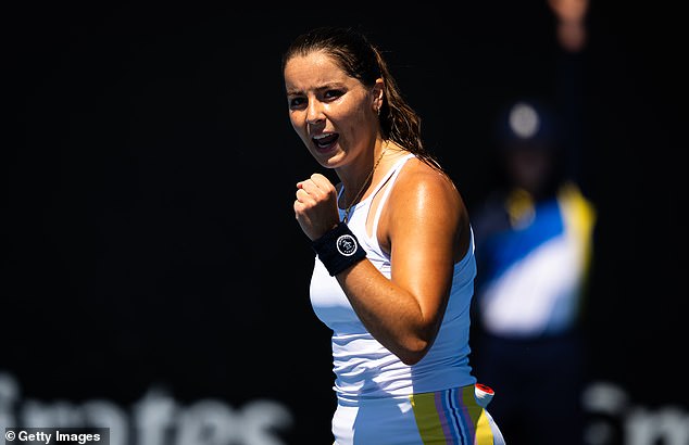 Britain's Jodie Burrage breaks down in tears as she wins the Australian Open for the first time and wins £34,000 after six months of injuries.