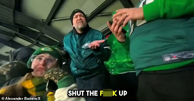 NFL fans are rallying around a Packers fan after a shocking clip shows her being harassed at an Eagles game.