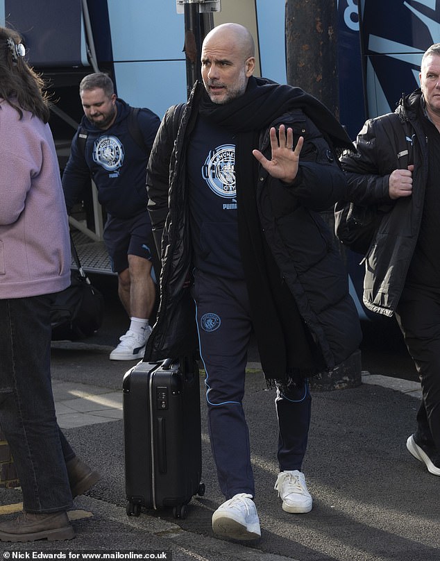 Pep Guardiola is seen still wearing his wedding ring as he looks stressed in his first appearance since his “separation from his wife of 30 years” emerged, in a London hotel ahead of tonight's Manchester City match.