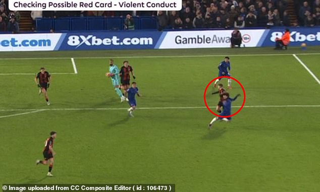 Revealed: VAR's bizarre 'three-word message' to referee that sparked FIRST rejection of red card review, angering Chelsea after David Brooks pulled Marc Cucurella by the hair