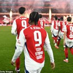 Arsenal players pay tribute to teammate Gabriel Jesus before the north London derby after the Brazilian striker suffered a season-ending knee injury.