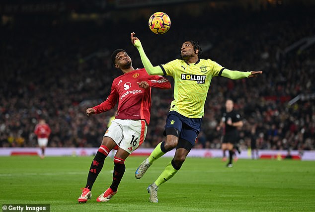 Man United fans are furious after being denied a first-half penalty in the Premier League clash with Southampton.