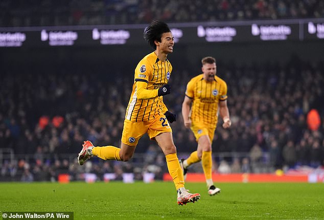 Ipswich Town 0-2 Brighton: Kaoru Mitoma and Georginio Rutter lead Seagulls to first Premier League win in EIGHT games as Tractor Boys return to relegation zone