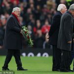 Manchester United pay moving tribute to Denis Law before kick-off against Brighton, as club legends gather and Sir Alex Ferguson lays a wreath