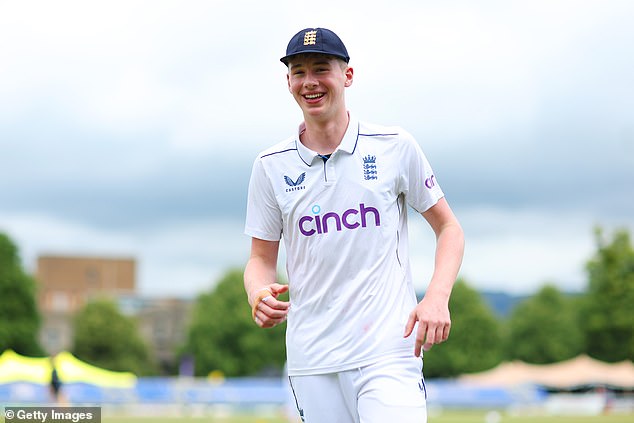 Andrew Flintoff's 16-year-old son Rocky is hitting hard for the England Lions in Australia… while his father watches as coach.