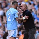 Revealed: Pep Guardiola's four-word farewell message to Kyle Walker as Manchester City captain leaves for AC Milan