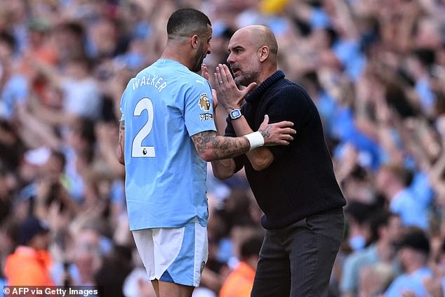 Revealed: Pep Guardiola's four-word farewell message to Kyle Walker as Manchester City captain leaves for AC Milan