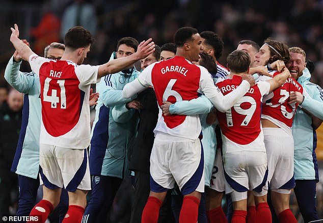 Wolves 0-1 Arsenal: Riccardo Calafiori delivers dramatic 10-man win after Myles Lewis-Skelly is controversially sent off