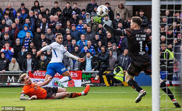 Dundee United 1-3 Rangers: Dessers makes it count as Clement's men finally shake off the stun